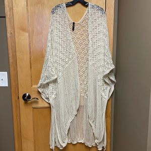 Torrid boho crochet style kimono